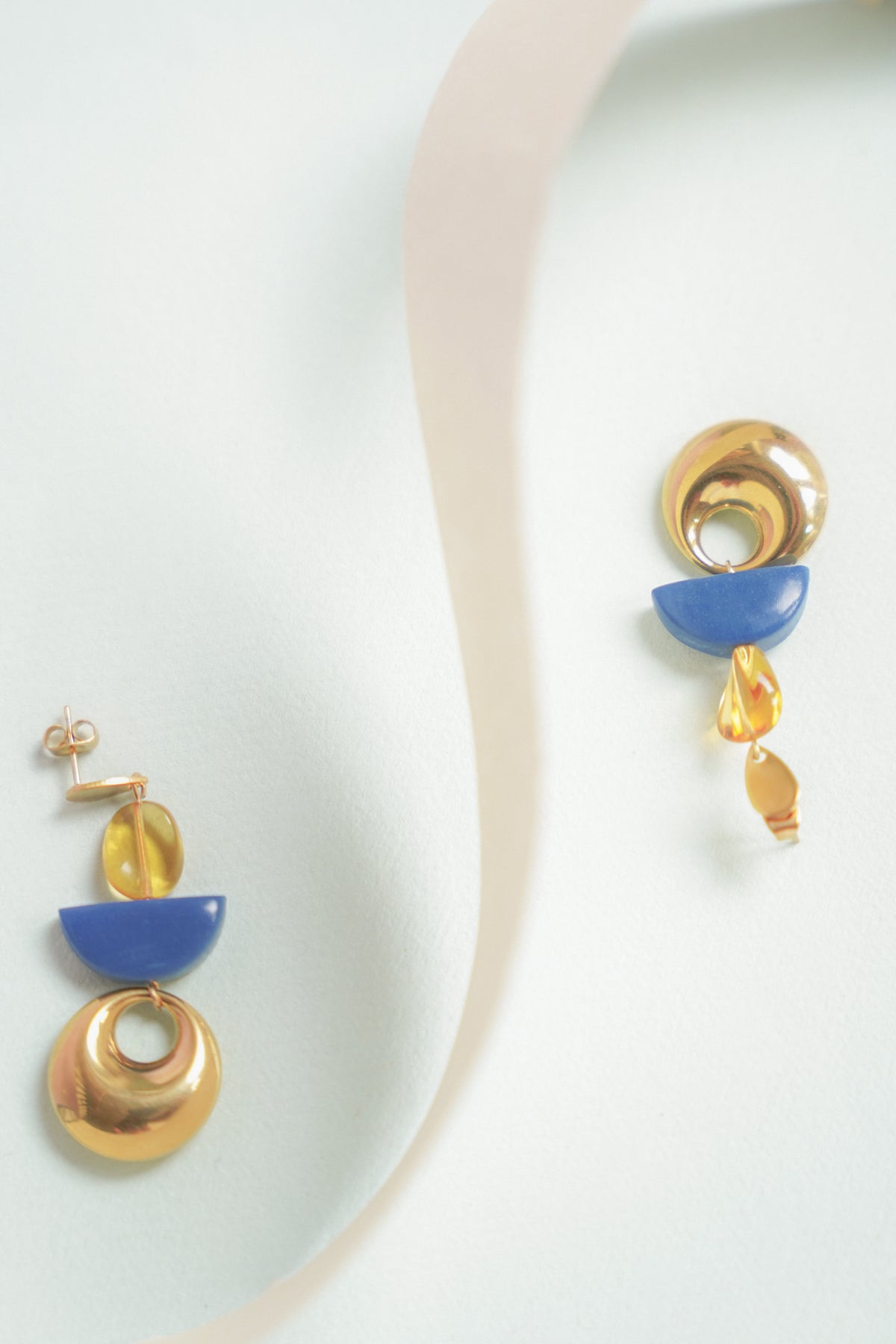 Amber & Blue Earrings