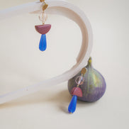 Colour Block Blue Earrings