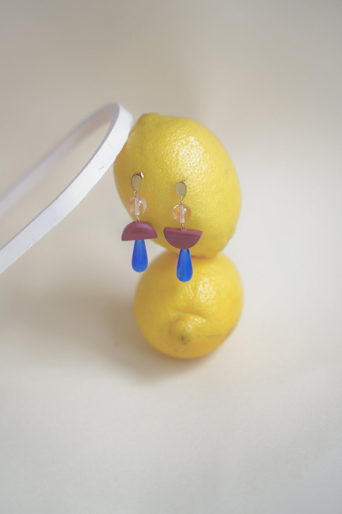 Colour Block Blue Earrings