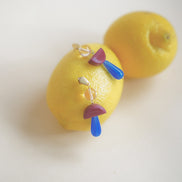 Colour Block Blue Earrings