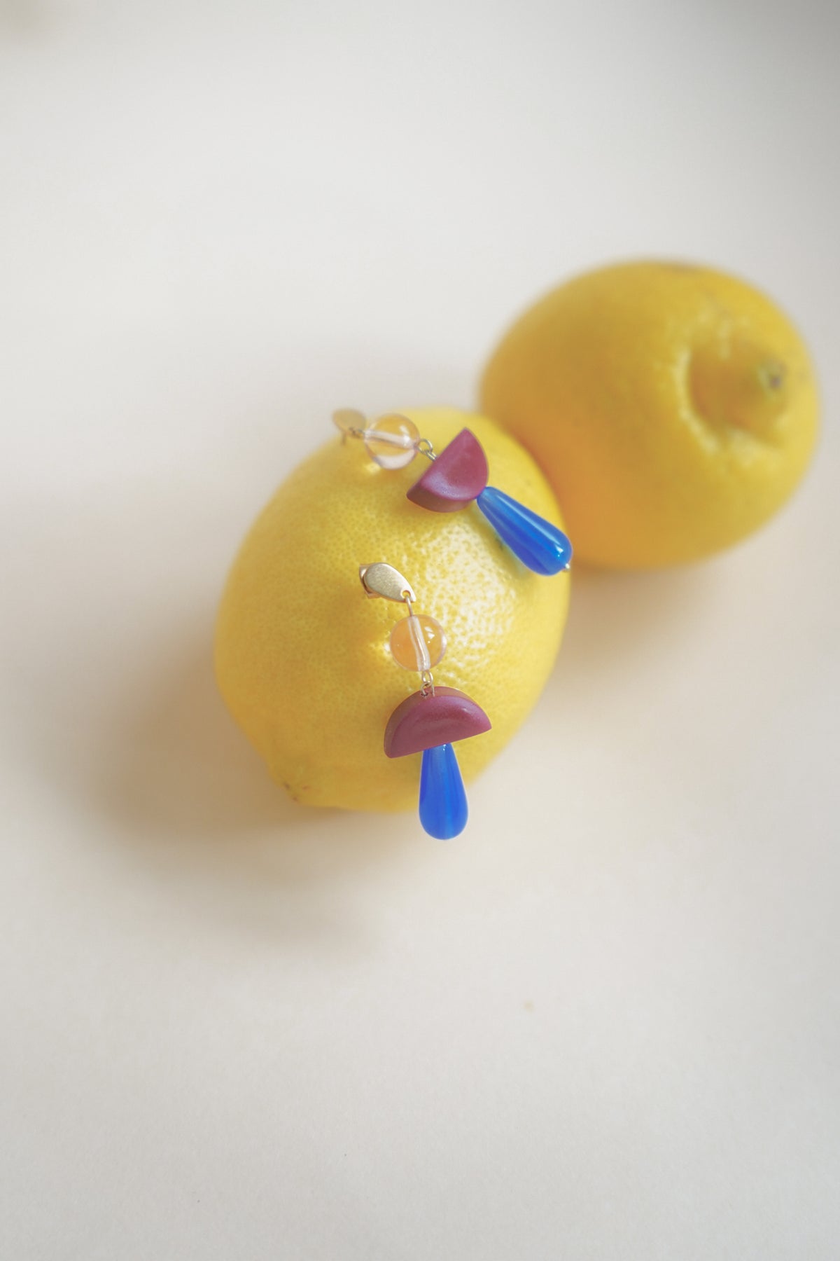 Colour Block Blue Earrings