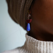Colour Block Blue Earrings