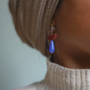 Colour Block Blue Earrings