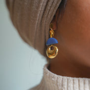 Amber & Blue Earrings