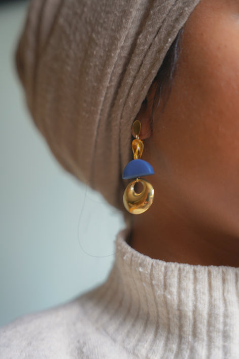 Amber & Blue Earrings
