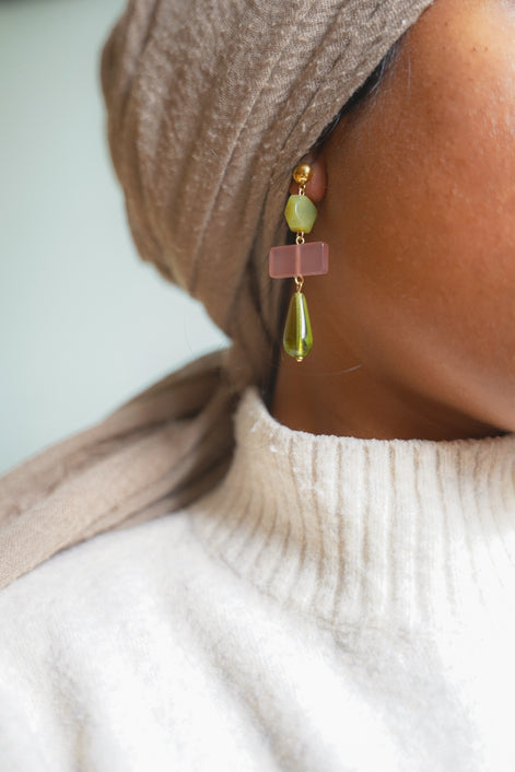 Jade Effect Earrings