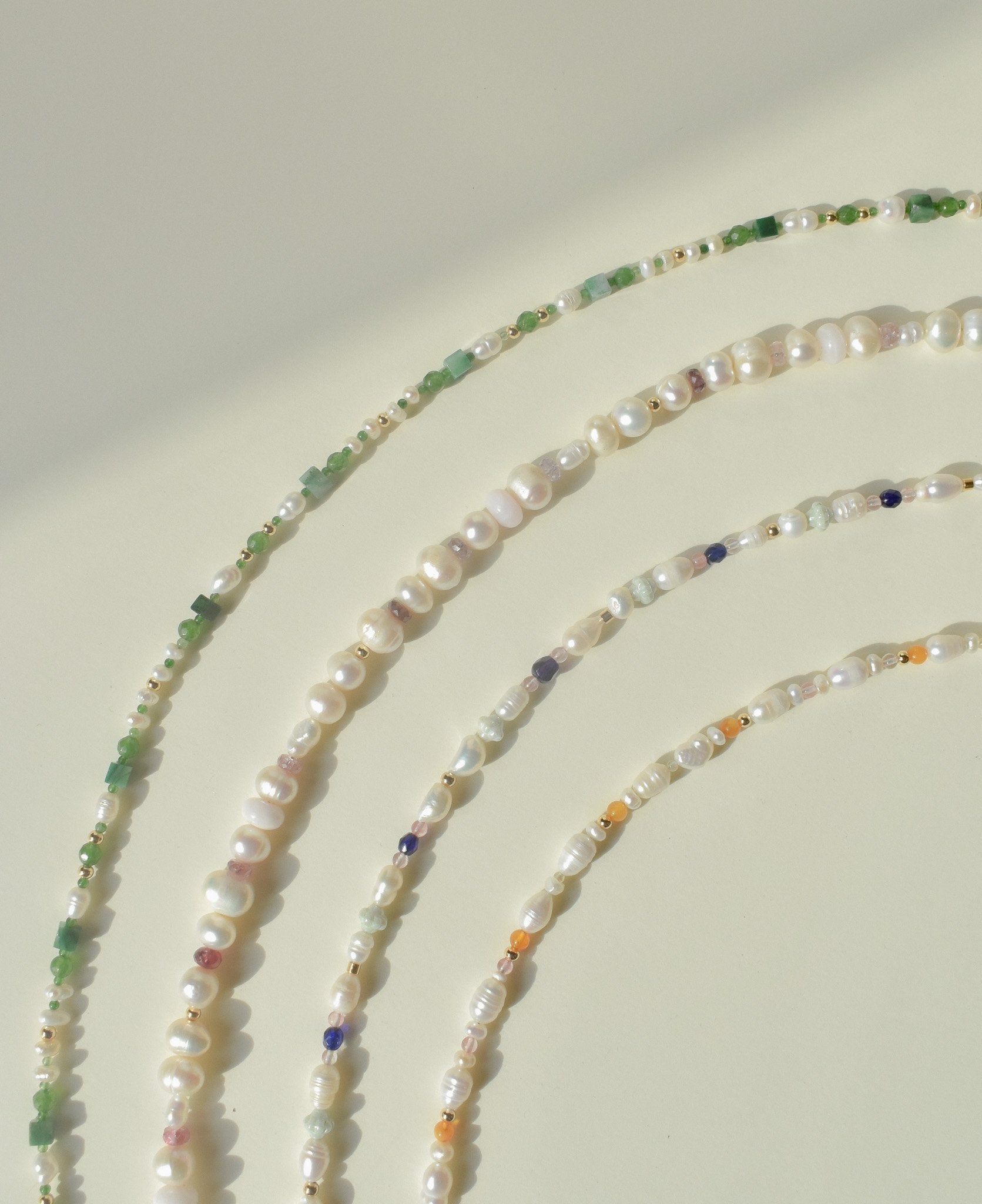 Amber and Pearl Necklace