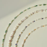 Green Garnet and Pearl Necklace