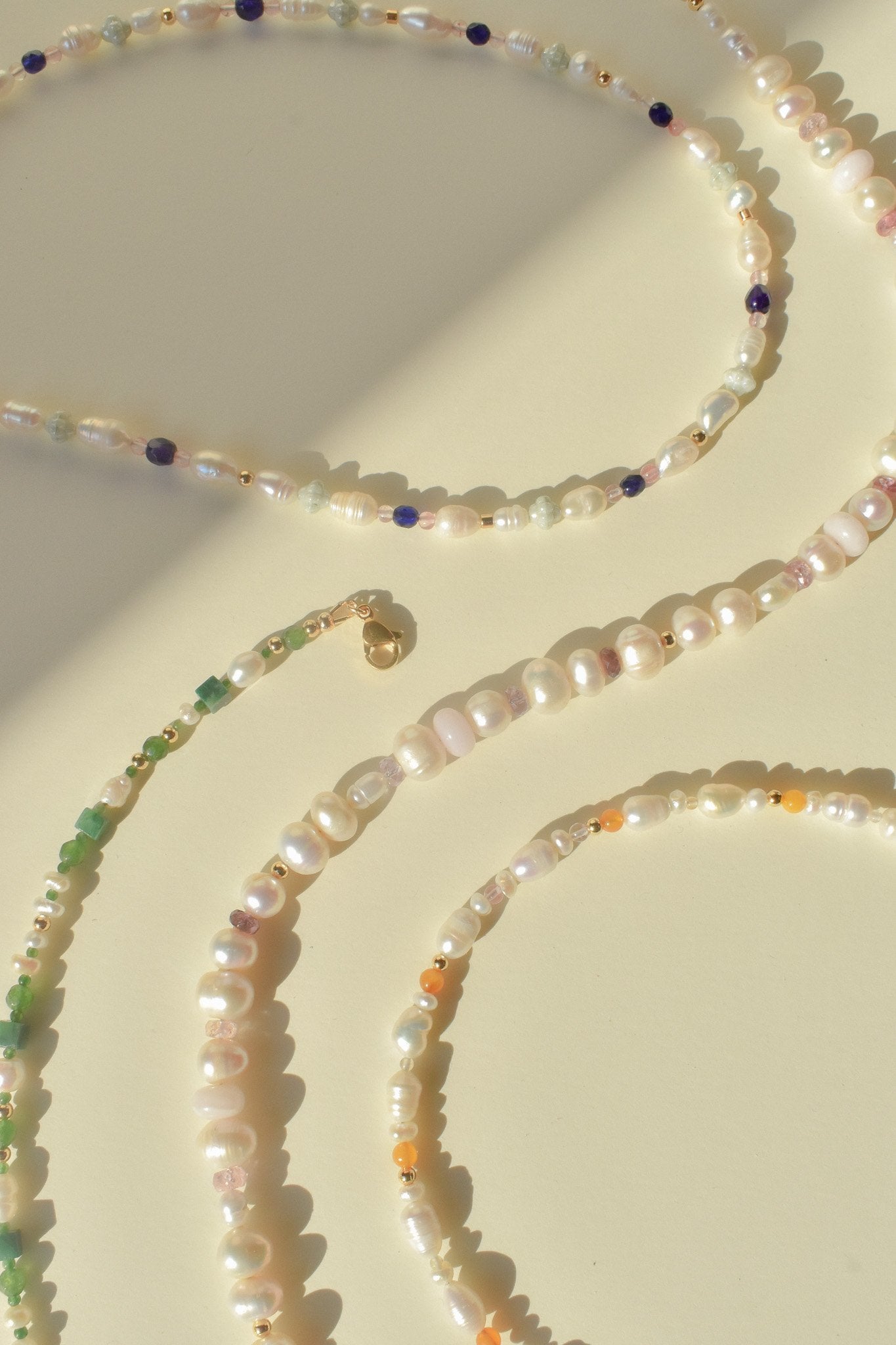 Amber and Pearl Necklace