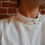 Amber and Pearl Necklace