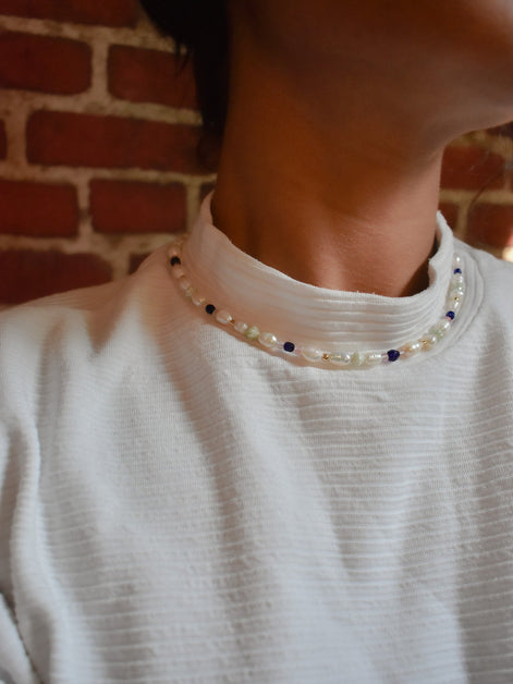 Red Coral Pearl Necklace