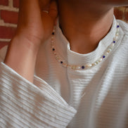 Green Garnet and Pearl Necklace