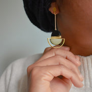 Dangling Marble Rust Earrings