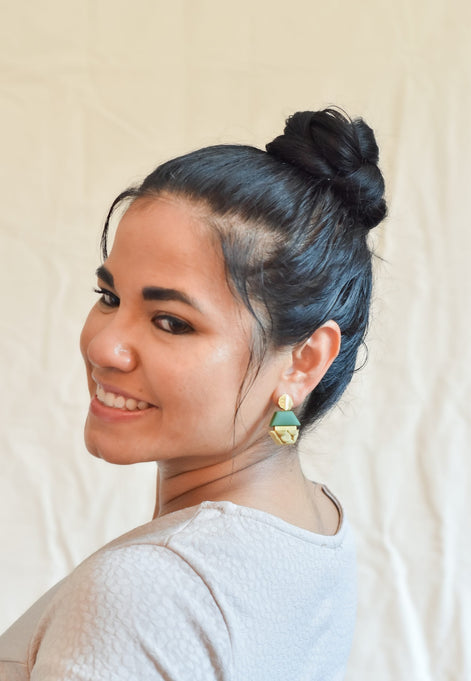 Hexagon Textured Studs