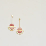 Dangling Marble Rust Earrings
