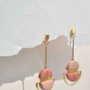 Dangling Marble Rust Earrings