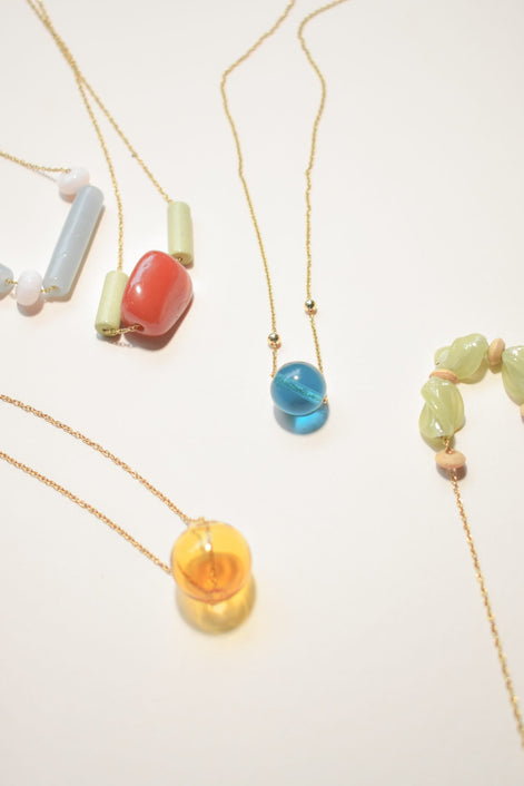 Blue Bauble Necklace