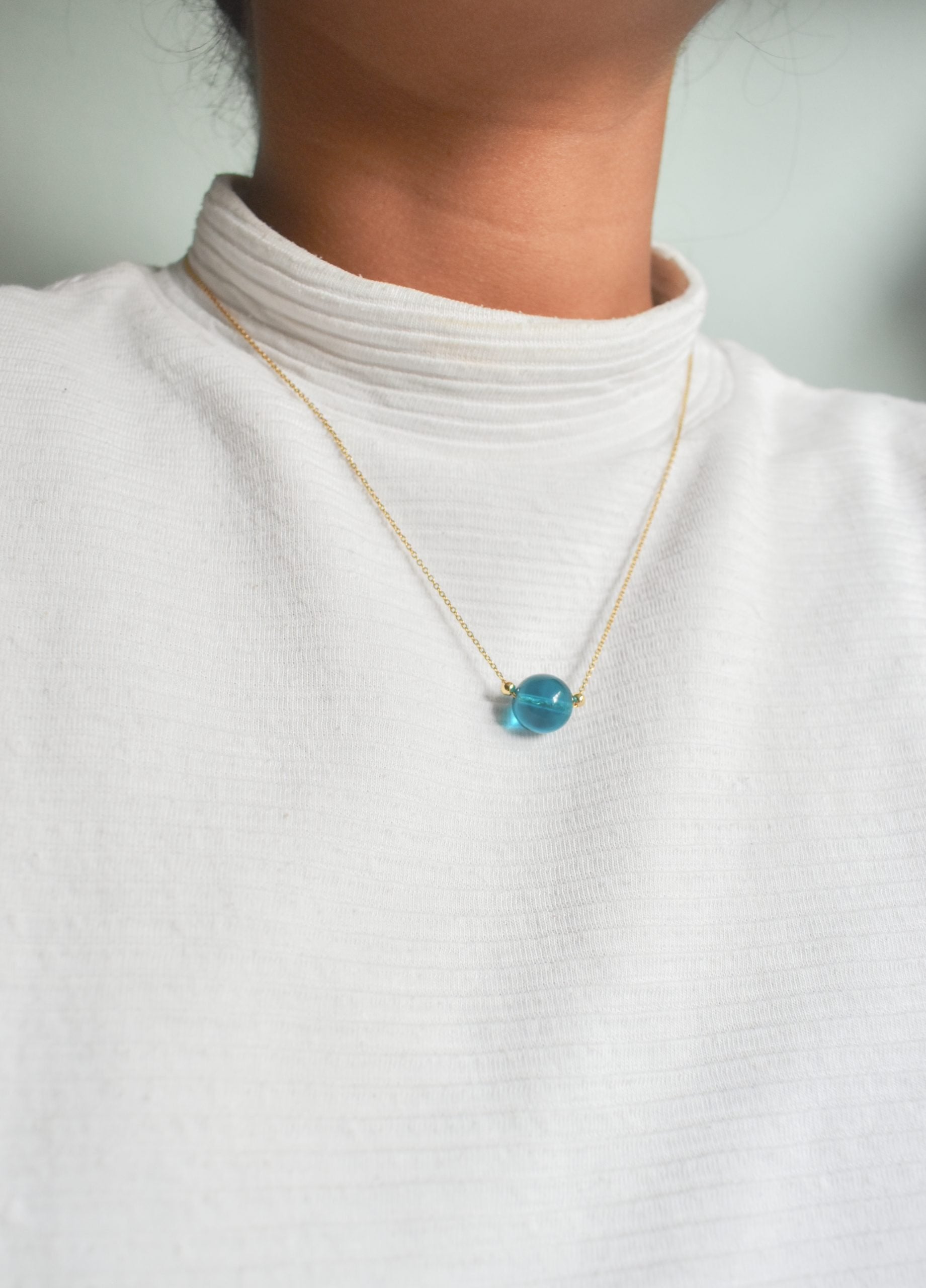 Blue Bauble Necklace