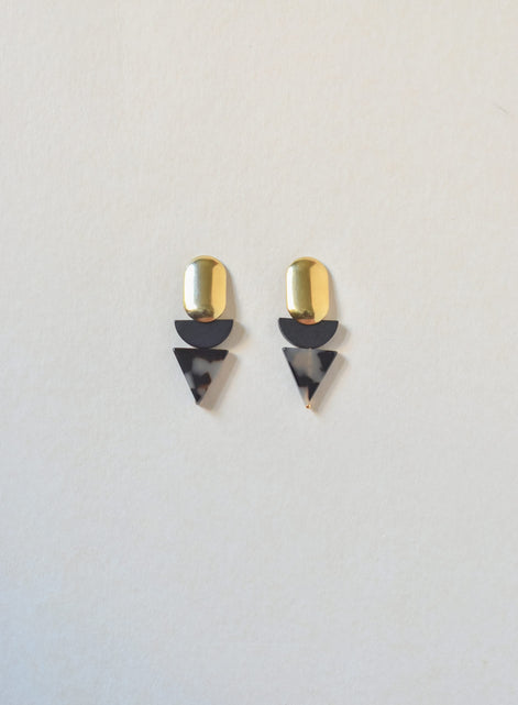Triangle Tortoise Studs