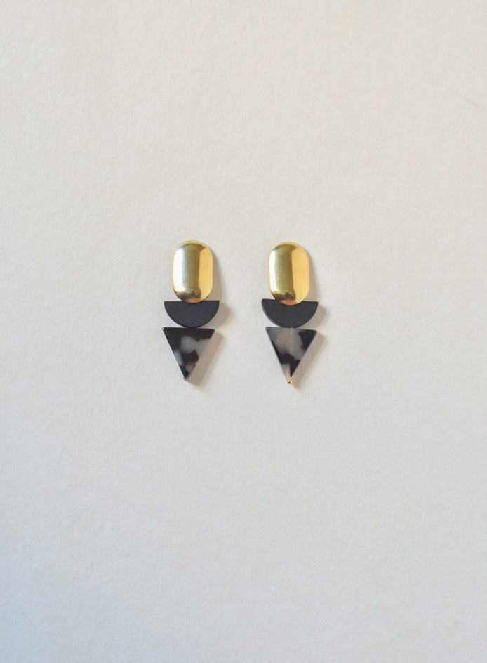 Triangle Tortoise Studs