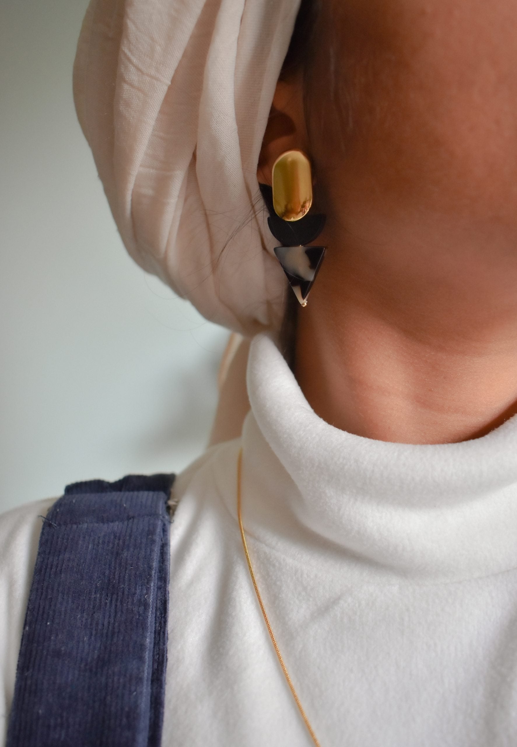 Triangle Tortoise Studs