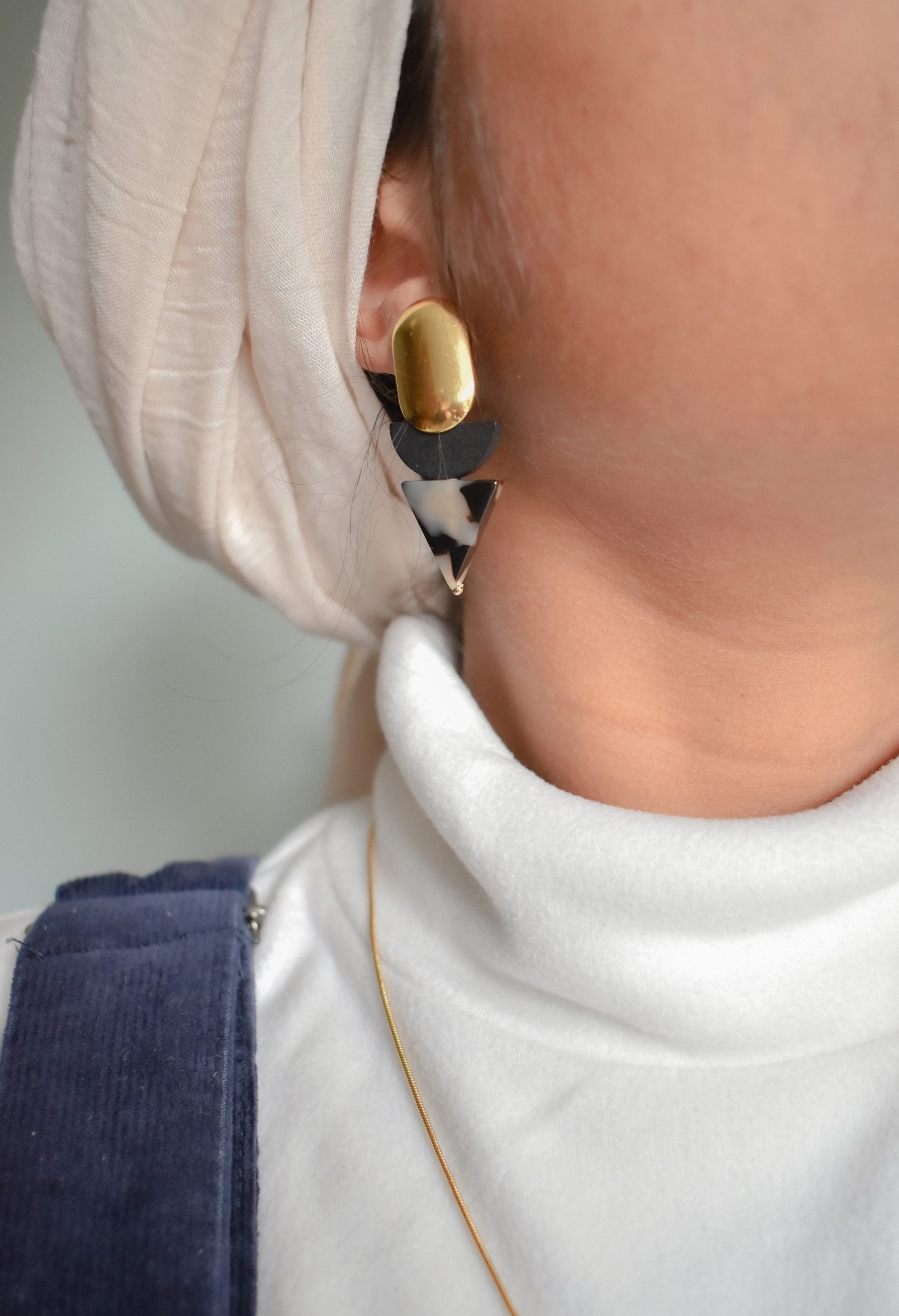 Triangle Tortoise Studs