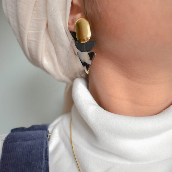 Triangle Tortoise Studs