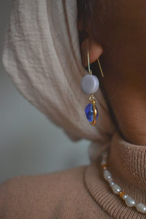 Sterling Silver Blue Drops