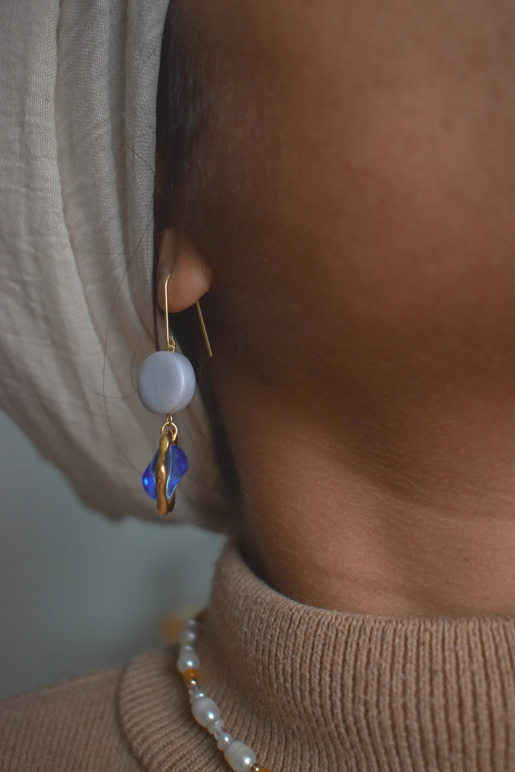 Sterling Silver Blue Drops