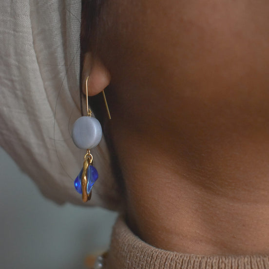 Sterling Silver Blue Drops